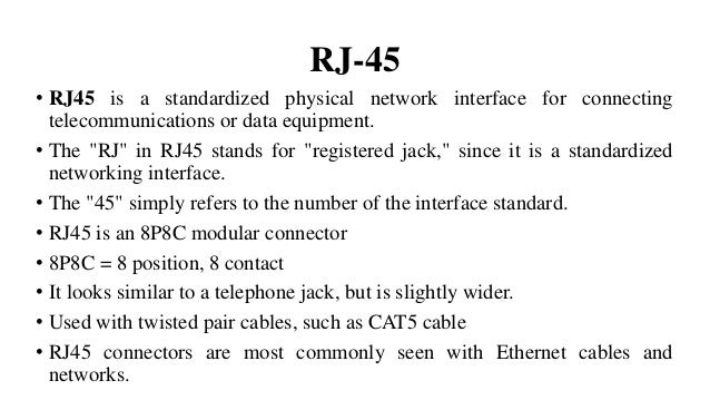 Rj 45 connector