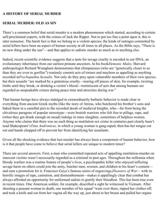 The serial killer files