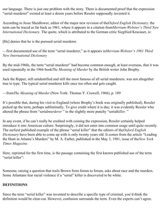 The serial killer files