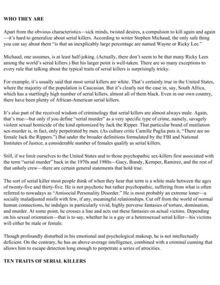 The serial killer files