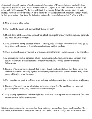 The serial killer files