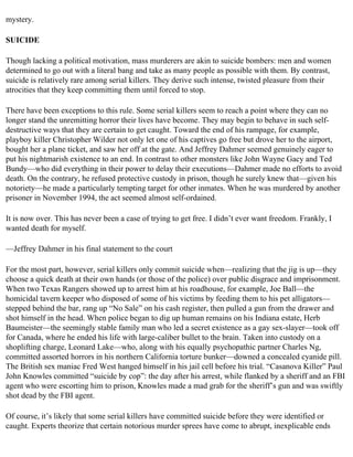 The serial killer files