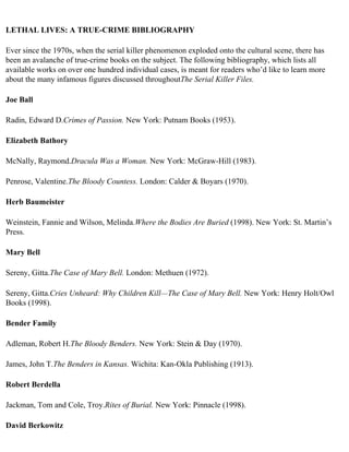 The serial killer files