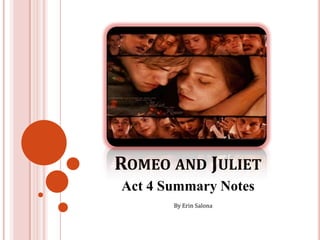 Romeo and Juliet Act 4 Summary Notes By Erin Salona 