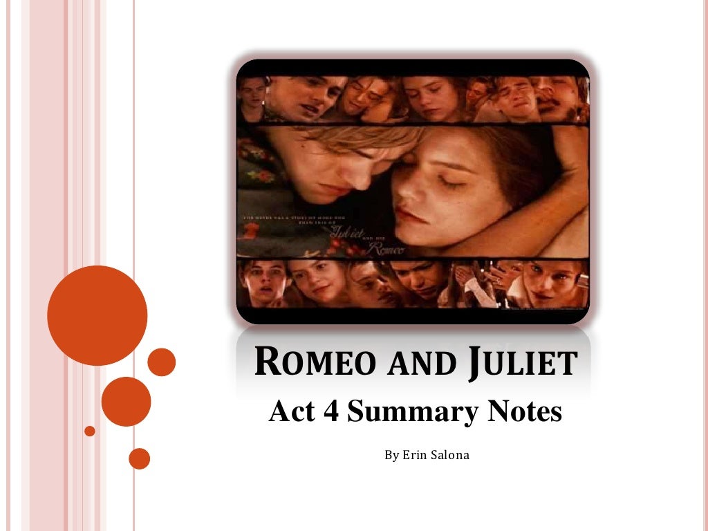 Romeo And Juliet Act 4 Summary Notes