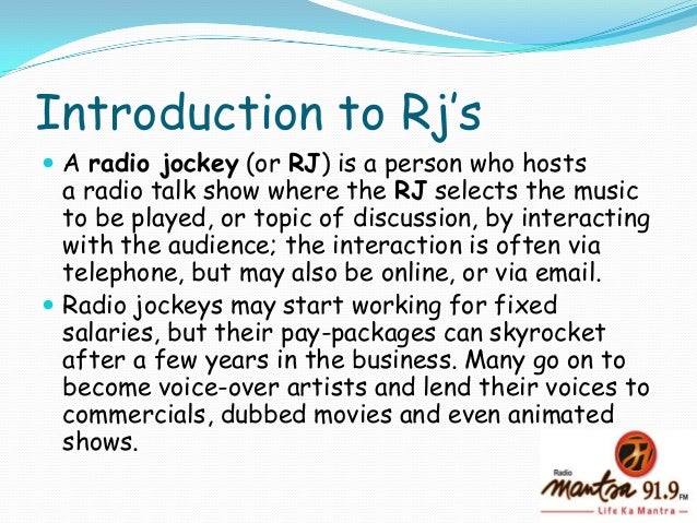 Radio Jockey Script Example