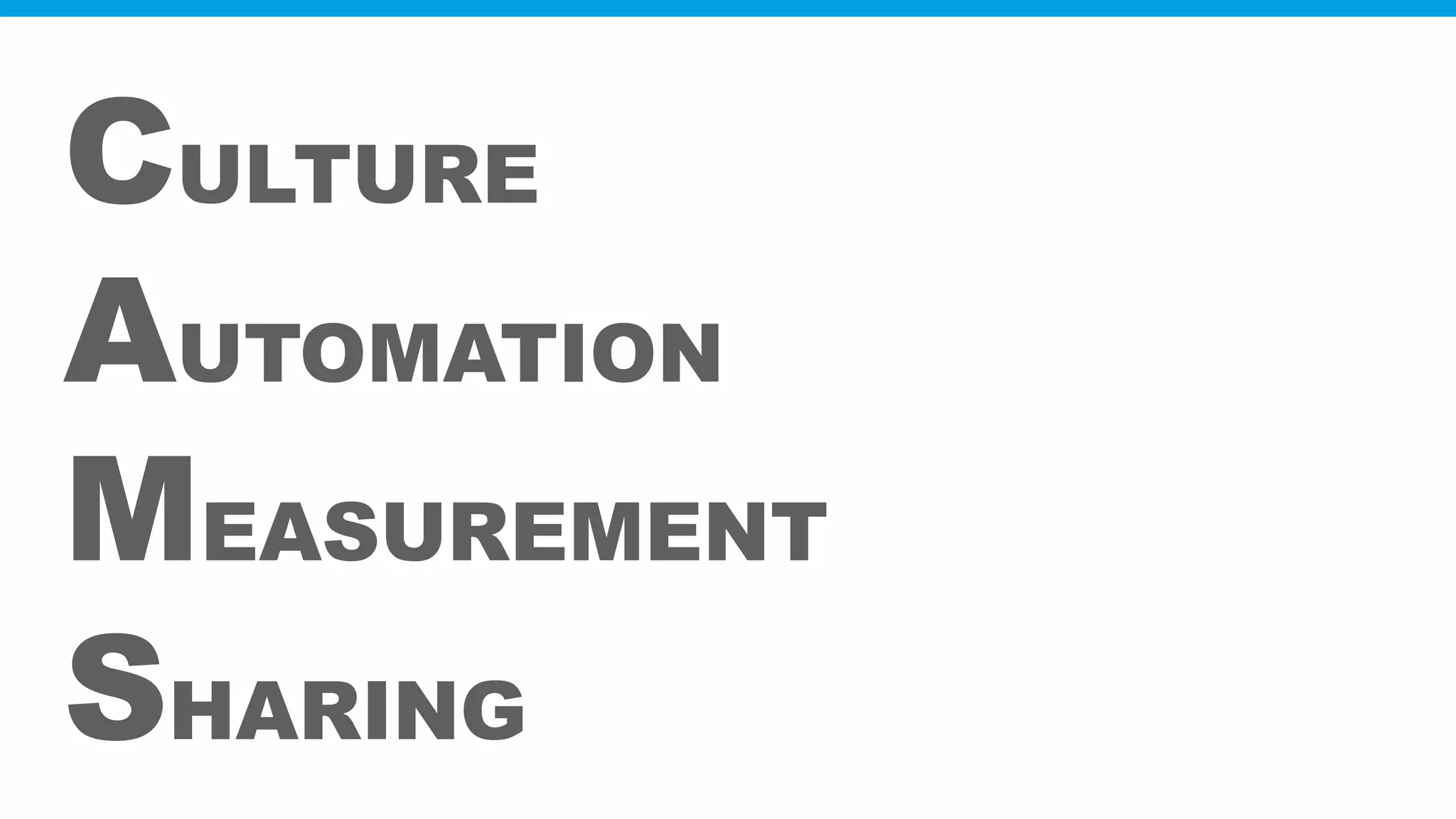 CULTURE
AUTOMATION
MEASUREMENT
SHARING
 