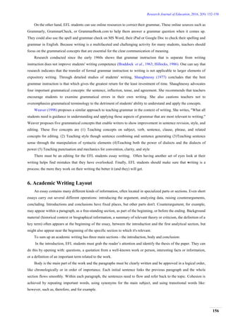 Proposed Essay Writing Component For Efl Students At Tertiary Level Pdf