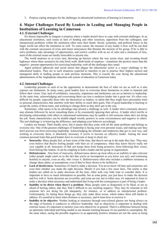 Challenges in Leading and Managing People in Institutions of Learning ...