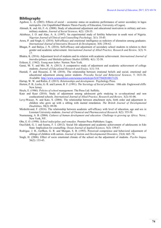 Social Life Adjustment and Academic Achievement of Adolescents in the ...
