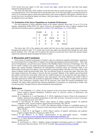 Mover-Stayer Analysis of Students’ Academic Progress in Modibbo Adama ...