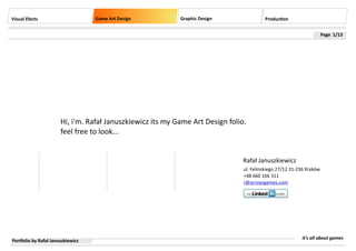 Game Art Design Portfolio Rafał Januszkiewicz