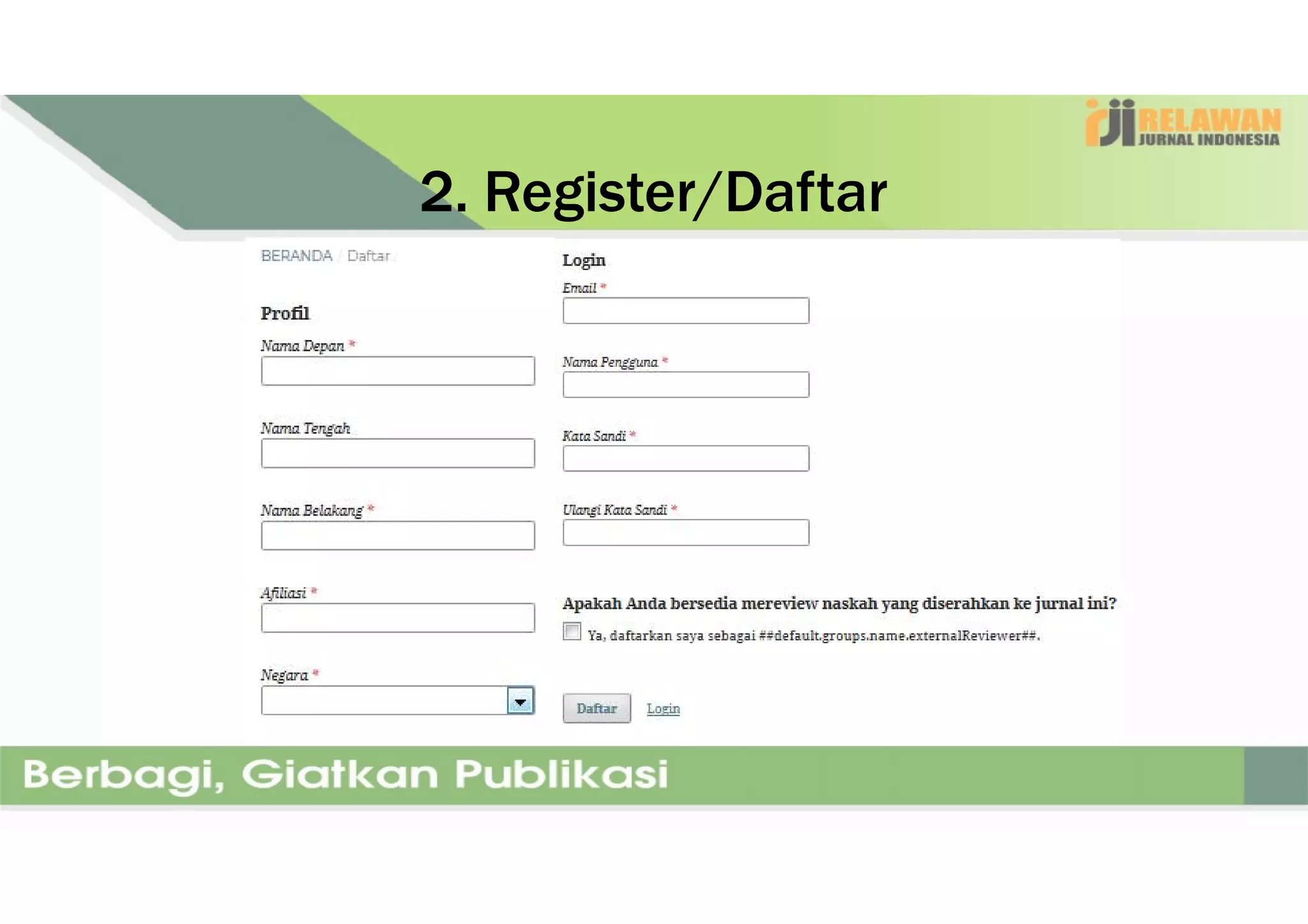 2. Register/Daftar