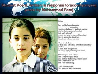 Student Poem, written in response to accompanying photo by Mohammad Faraj