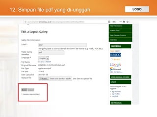MANAJEMEN ARTIKEL DAN TEMPLATE PADA OJS 2.X | PDF