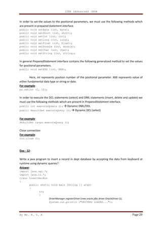 Advance java kvr -satya | PDF