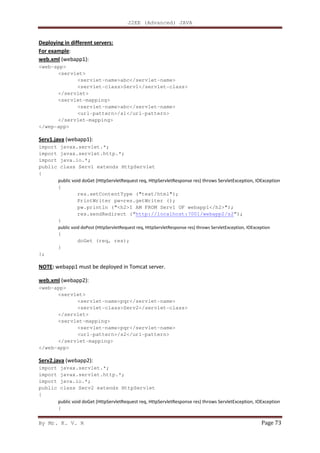 Advance java kvr -satya | PDF