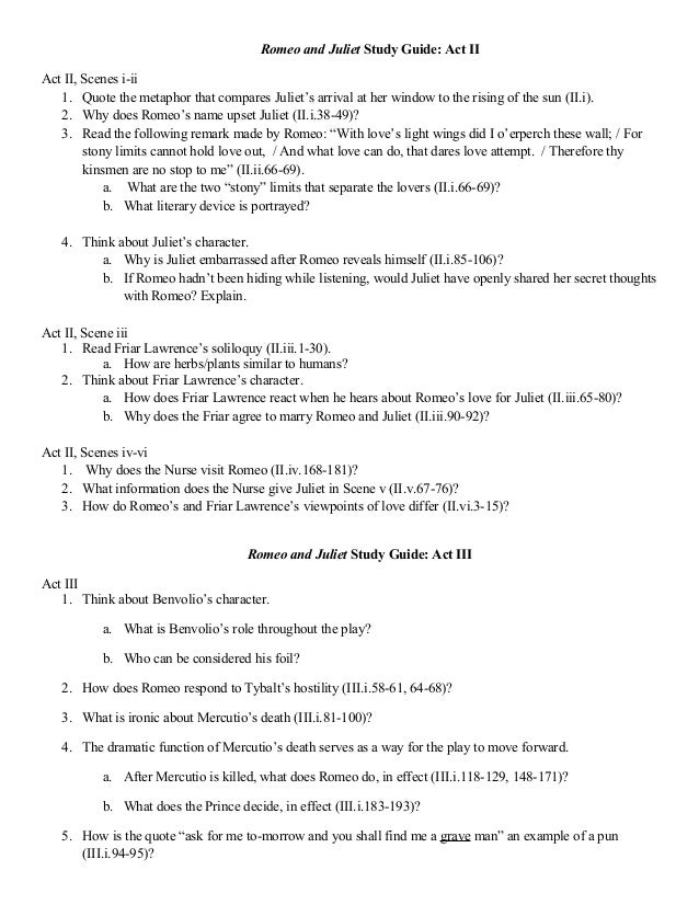 R J Study Guide Prologue Actv