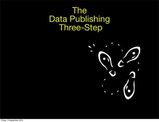 The
                           Data Publishing
                             Three-Step




Friday, 3 September 2010
 