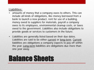 Reading financial statements | PDF