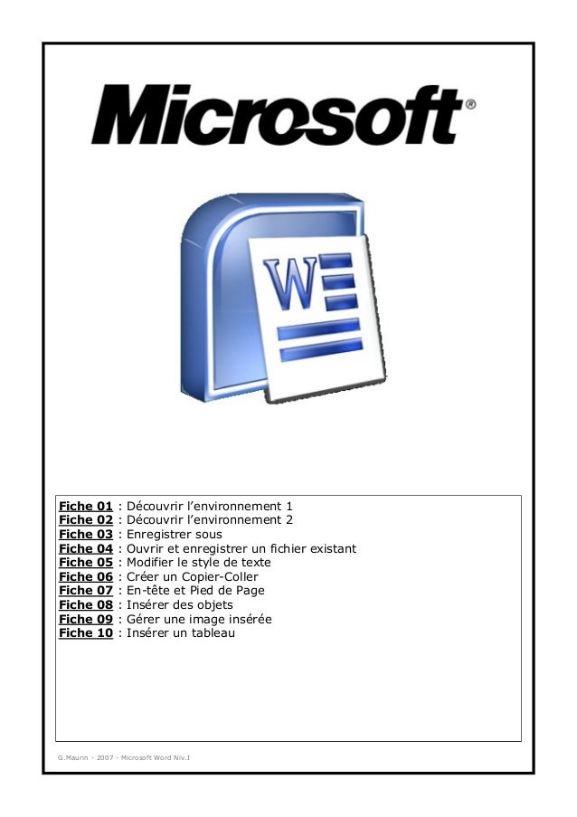Fiche Pratiques Word2007