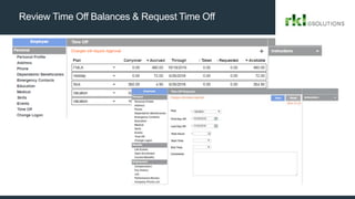 Review Time Off Balances & Request Time Off
 