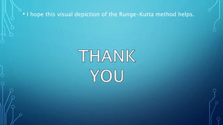 • I hope this visual depiction of the Runge-Kutta method helps.