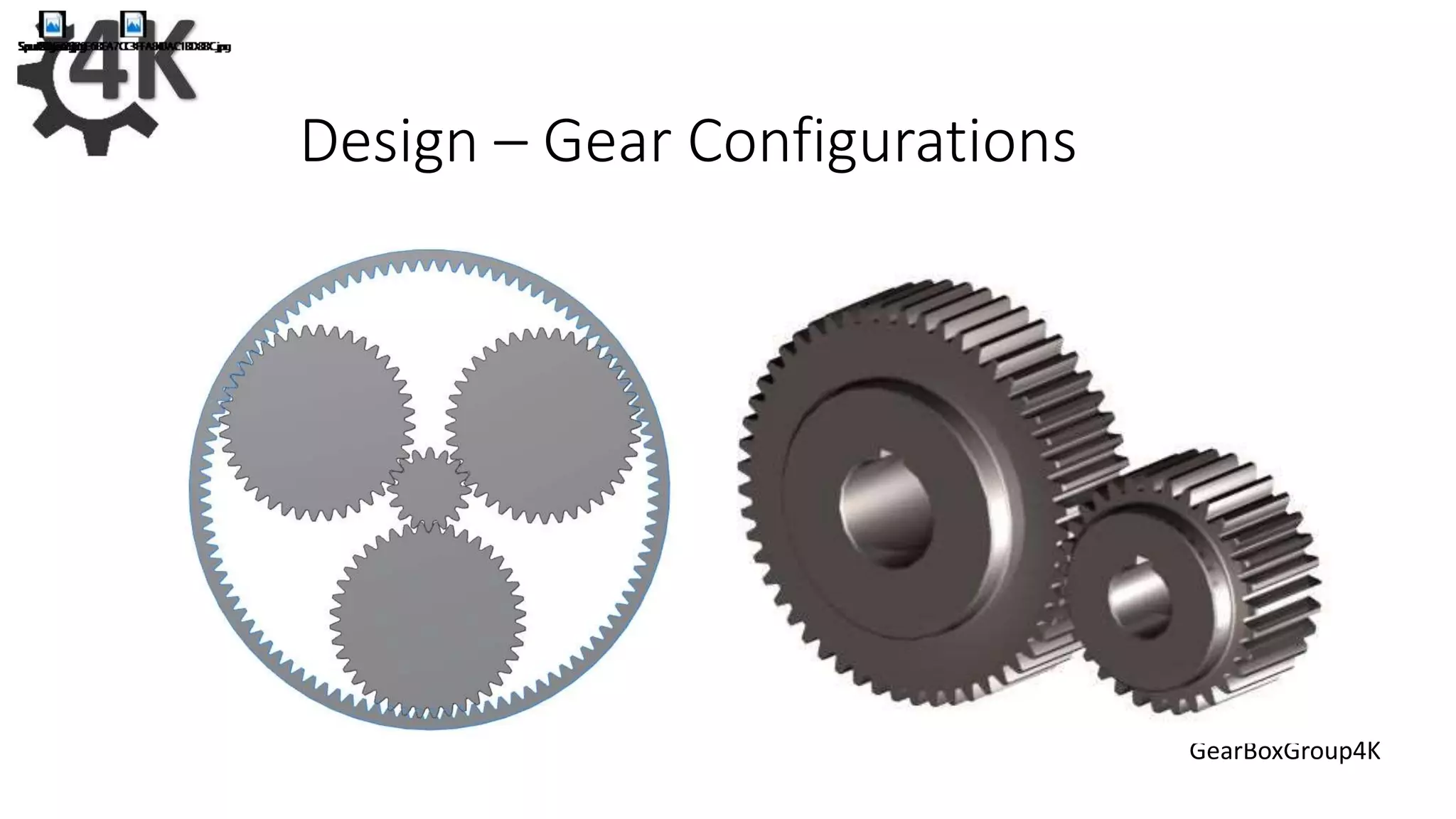 GearBoxGroup4K
Design – Gear Configurations
 