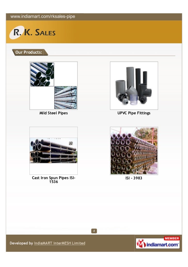 R. K. Sales, Chandigarh, Ductile Iron Pipe