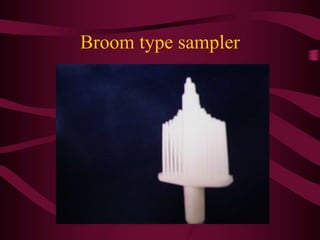 Broom type sampler
 