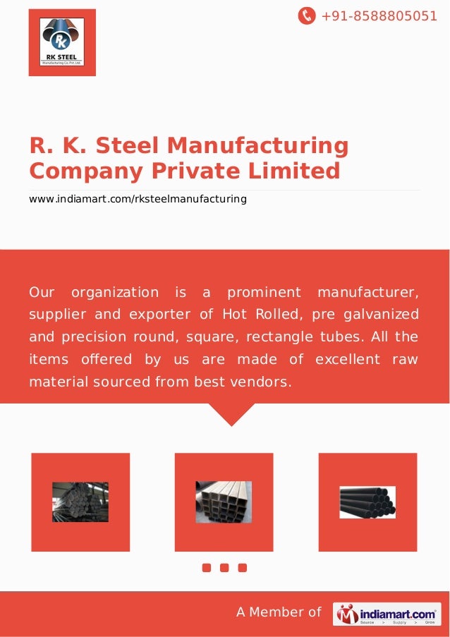 R. K. Steel Manufacturing Company Private Limited, Chennai, Metal Pipe