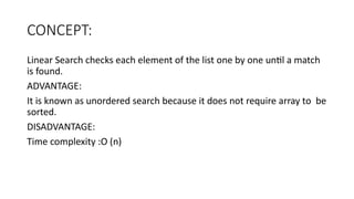 SEARCHING ALGORITHMS-LINEAR SEARCH ALGORITHM.pptx