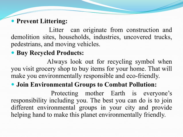 ECO FRIENDLY PPT MBA