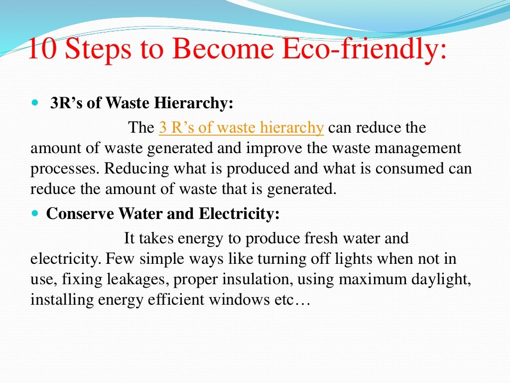 ECO FRIENDLY PPT MBA
