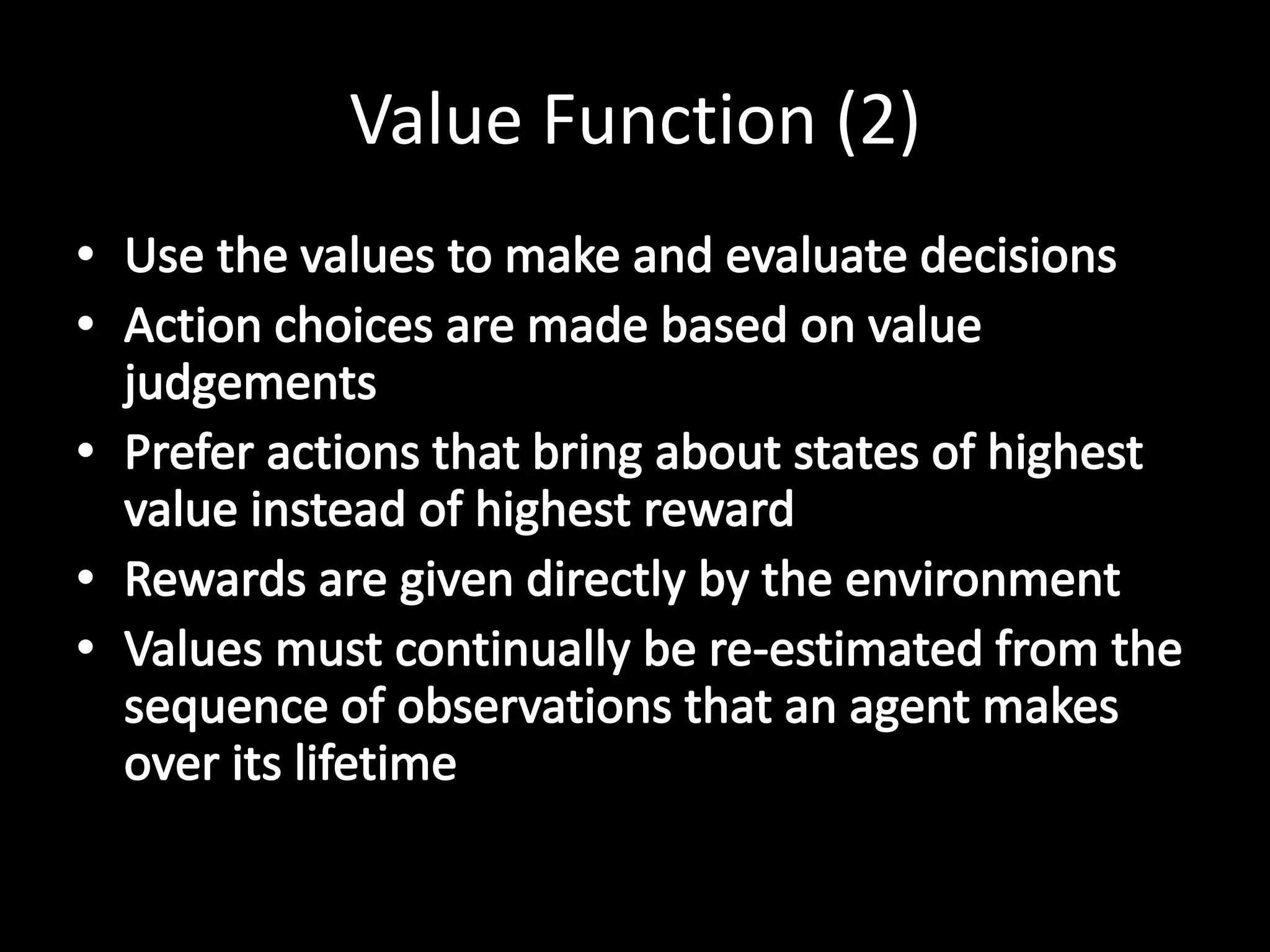 Value Function (2)
 