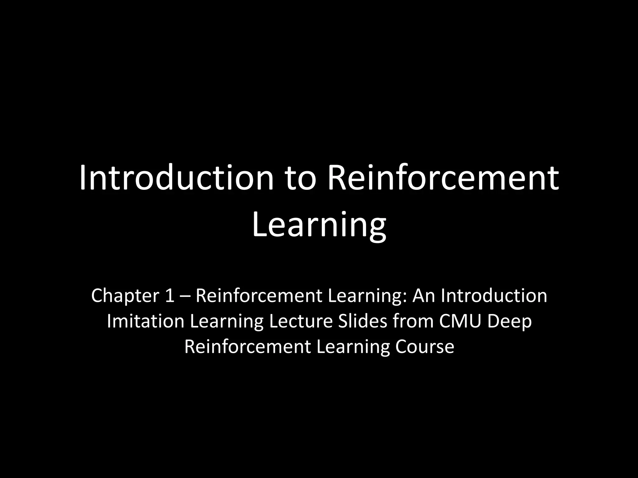 Reinforcement Learning and deep reinforcement learning | PPT