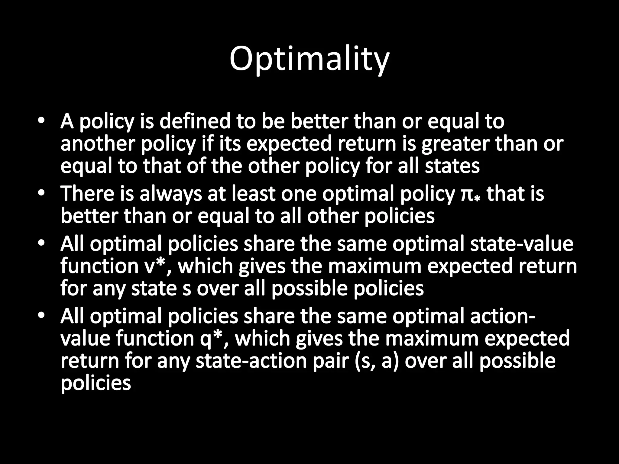 Optimality
 