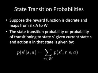State Transition Probabilities
 
