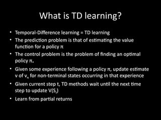 Td Learning Agent Reinforcement Learning: An Introduction.pptx