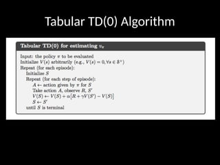 Tabular TD(0) Algorithm
 