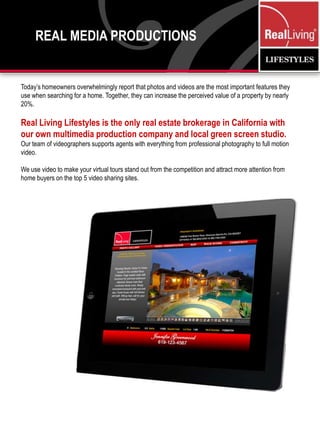 Produce high end marketing material for online and offline advertising