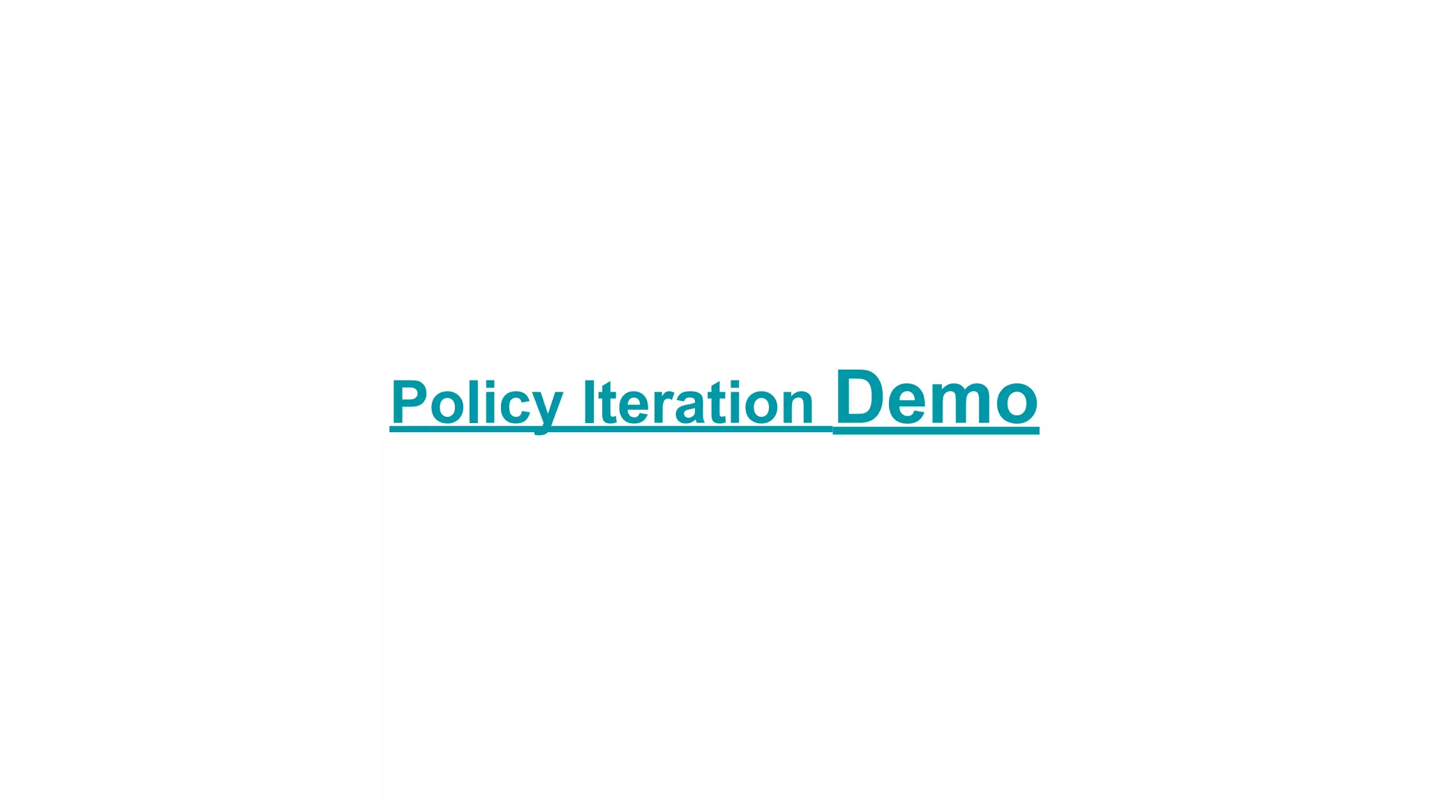 Policy Iteration Demo
 