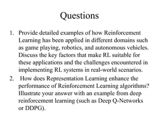 Reinforcement Learning All Modules and Chapters | PPTX