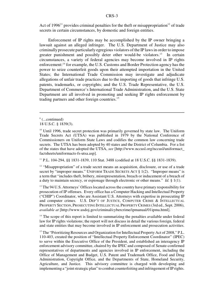 Intellectual Property Rights Violations Federal Civil Remedies and C…