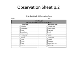 Observation Sheet p.2