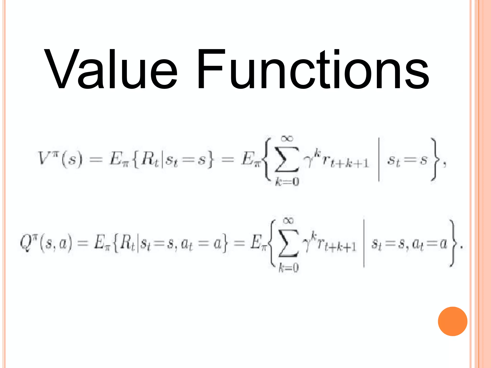 Value Functions