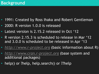 R language introduction | PPT