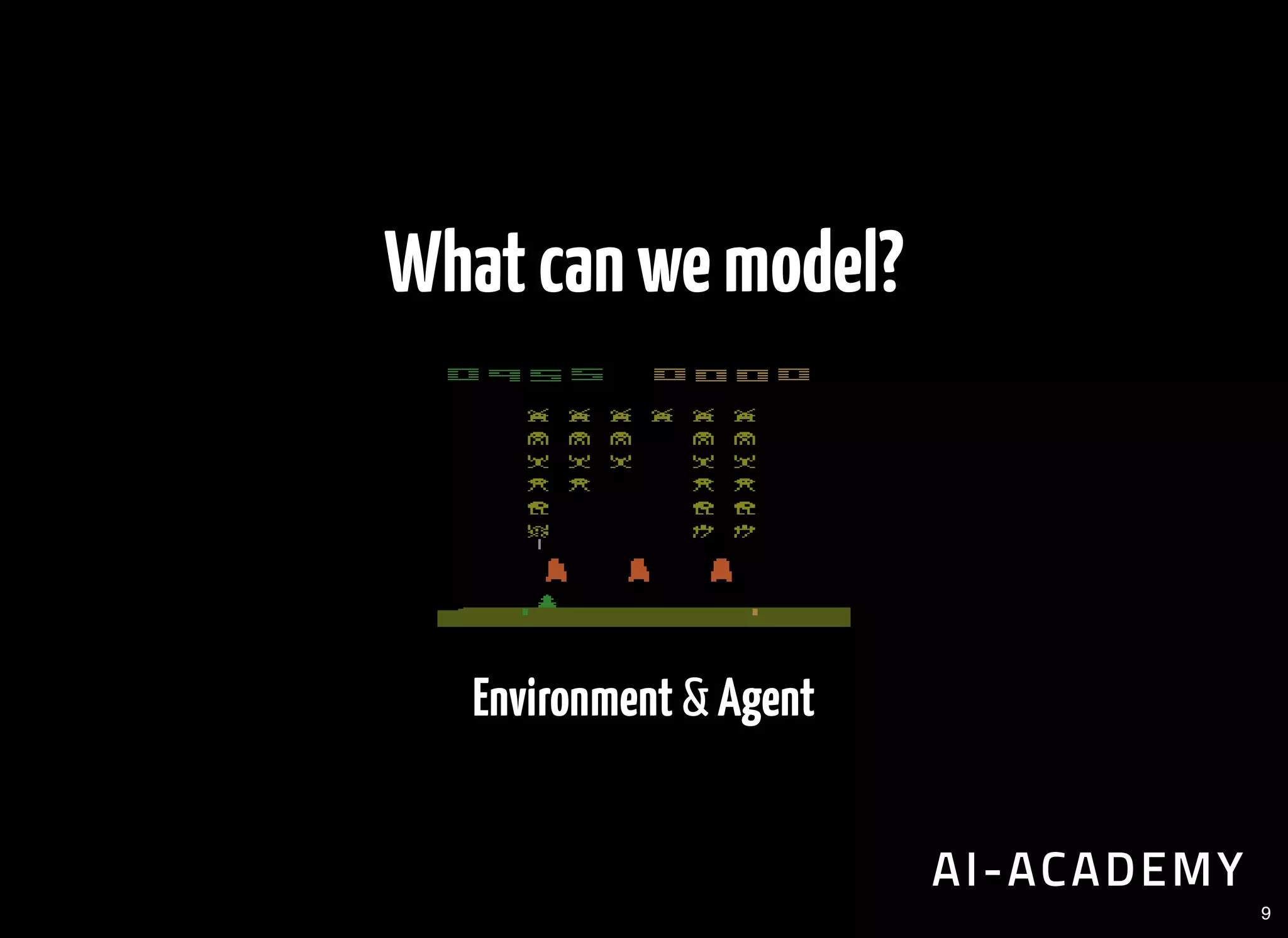 Whatcanwemodel?
Environment & Agent
9
 