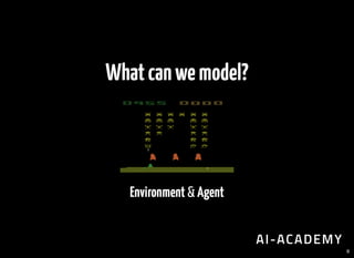 Whatcanwemodel?
Environment & Agent
9
 