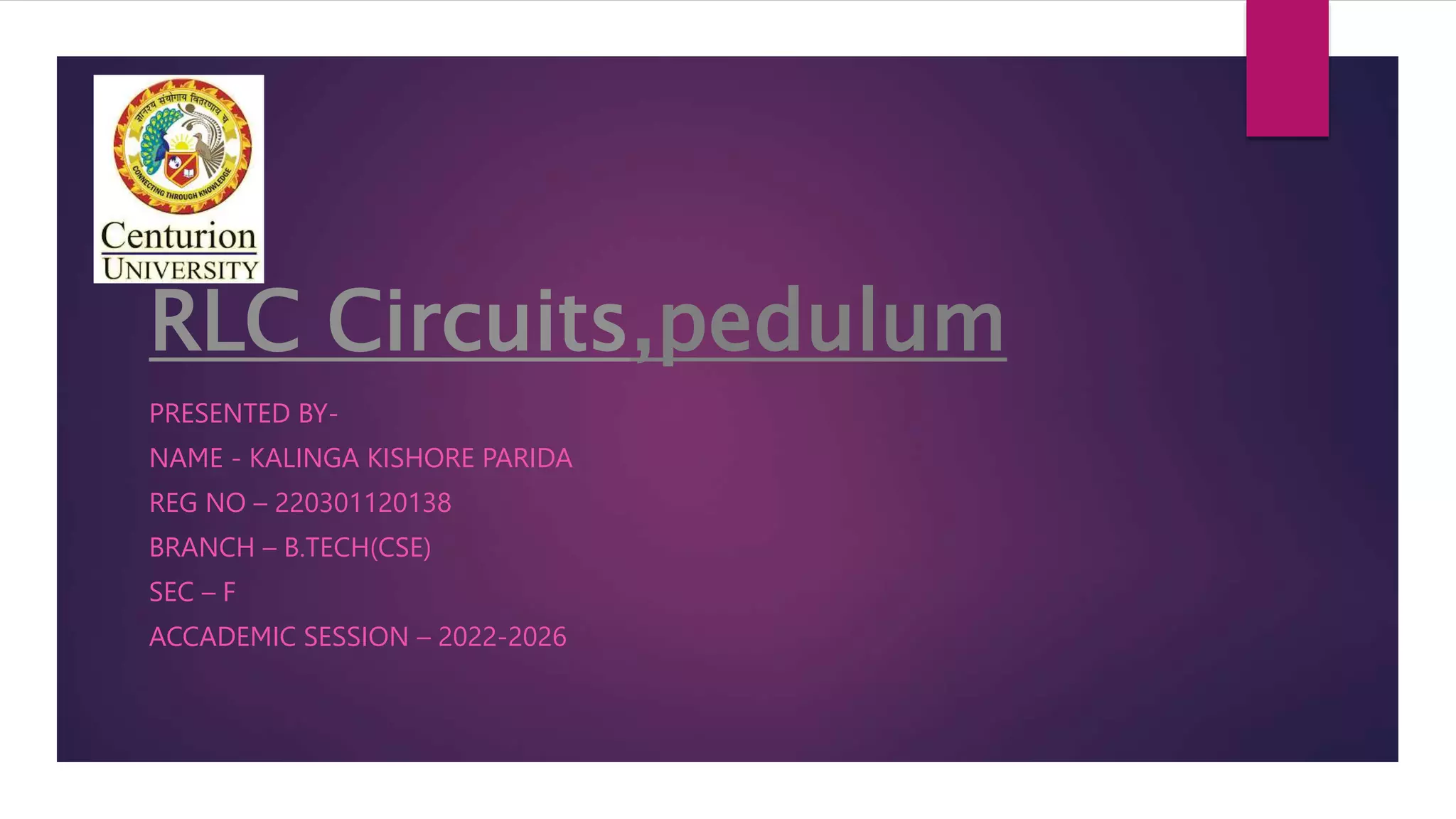 RLC Circuits^Jpedulum.pptx